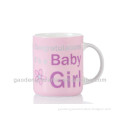 High quality pink baby girl's ceramic novelty mugs